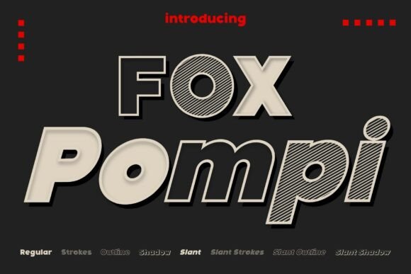 Fox Pompi: Bold Retro Typeface for Makers