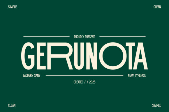 Gerunota Typeface: Modern Minimalism for Makers
