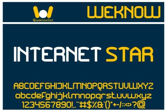 Internet Star Font for Modern Crafters