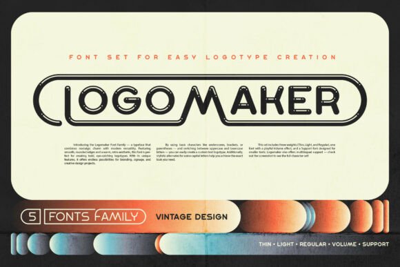 Logomaker Typeface for Editorial Design