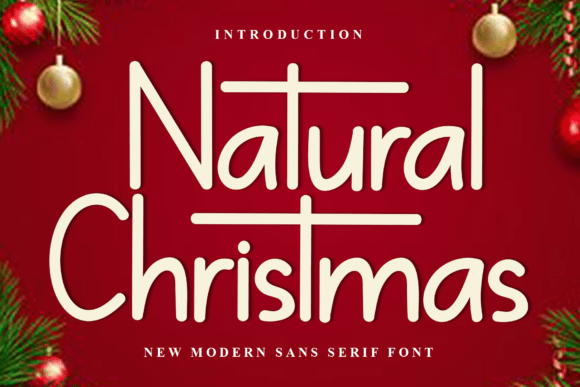 Natural Christmas Typeface for Festive Branding