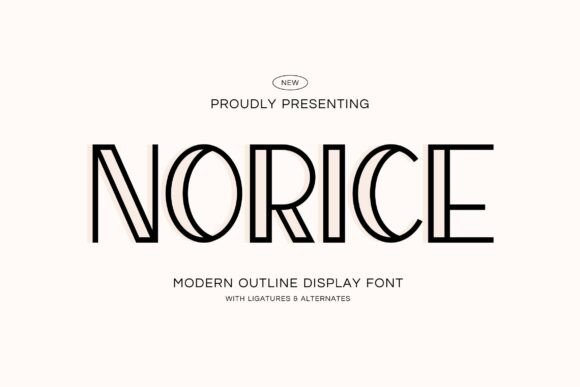 Norice Font: Modern Outline for Makers