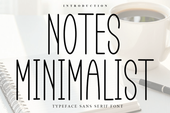 Notes Minimalist Font for Holiday Crafts