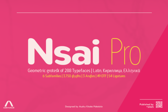 Nsai Pro Rounded Typeface for Crafters