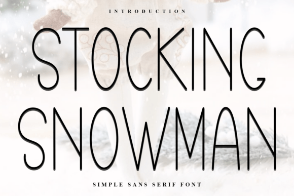 Stocking Snowman Typeface for Holiday Editorial Design