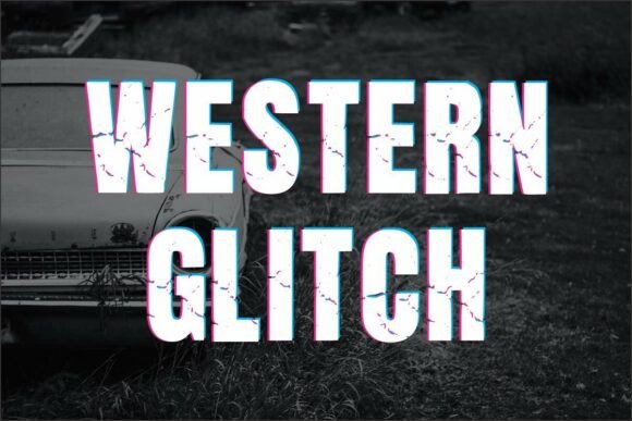 Western Glitch Font for Modern Branding